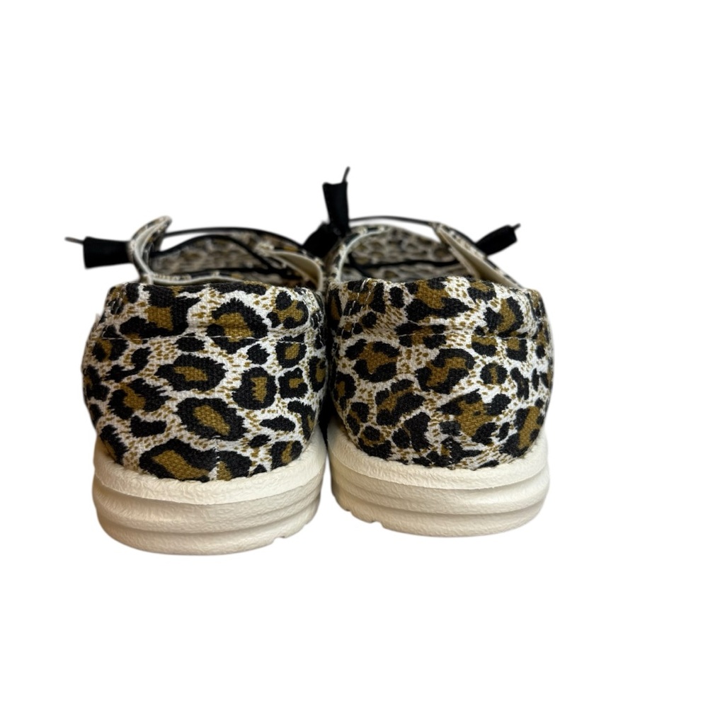 Hey Dude Wendy Leopard Print Shoes Womens Size 8 Slip On Casual Comfort - Picture 3 of 7